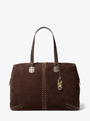 michael kors suede fringe bag|michael kors astor studded handbag.